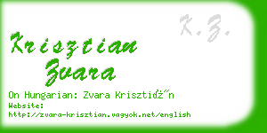 krisztian zvara business card